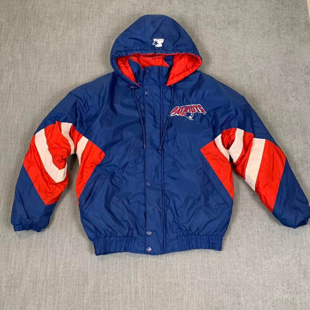 Vintage 90s NFL Starter New England Patriots blue puffer jacket